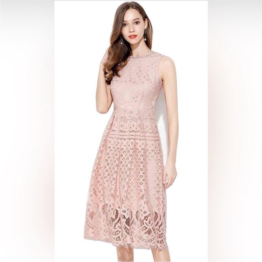 ✨ Emerald Green Lace Midi Dress – Size XL - Picture 11 of 16